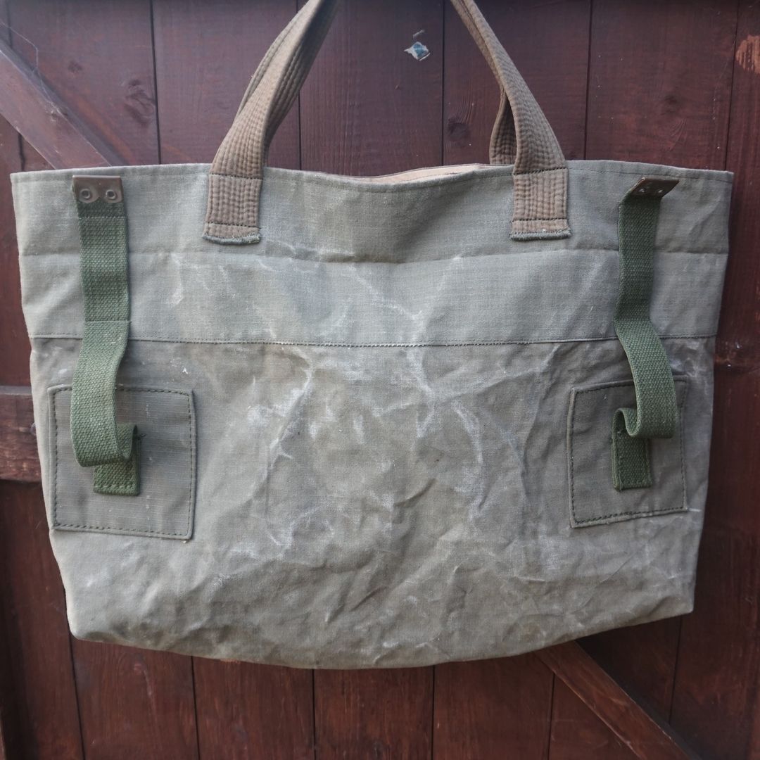 wax canvas handmade shopping bag 